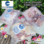 Lamb collar SHOULDER FOREQUARTER BONE-IN frozen CHOPS 1cm 3/8" (price/pack 600g 3-4pcs) brand Wammco / Midfield / WhiteStripe